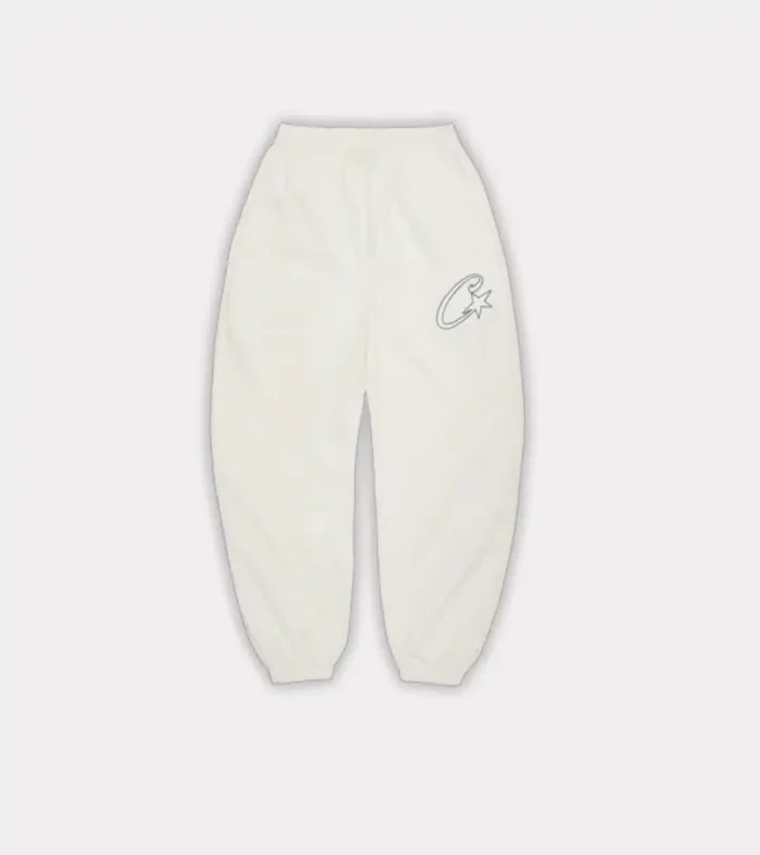 CORTEIZ SATIN C STAR APPLIQUÉ TRACKSUIT OFF WHITE
