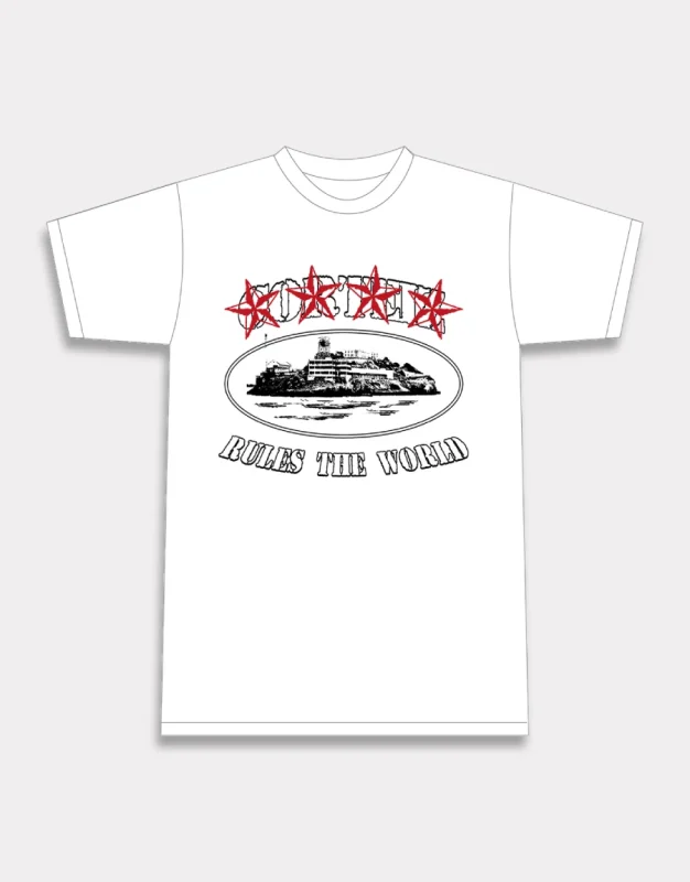 Corteiz 4Starz Alcatraz T-shirt White