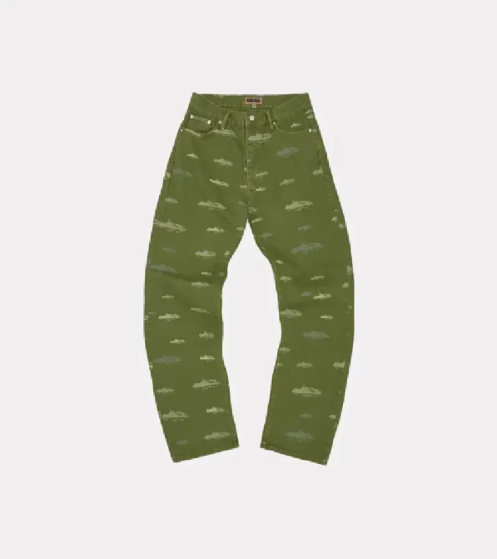 Corteiz Alcatraz Pattern Tracksuit Khakhi