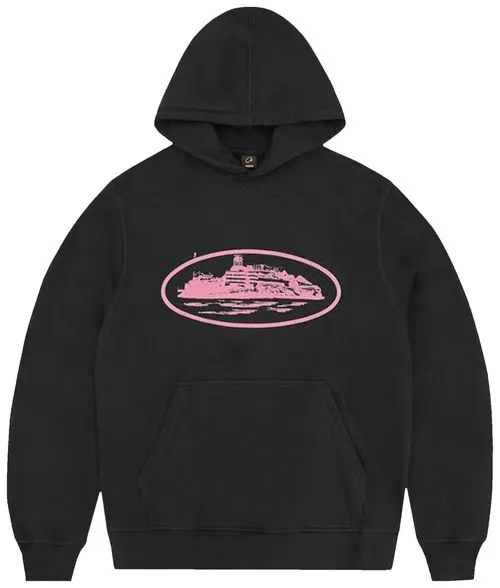 Corteiz Alcatraz V2 Hoodie Black Pink
